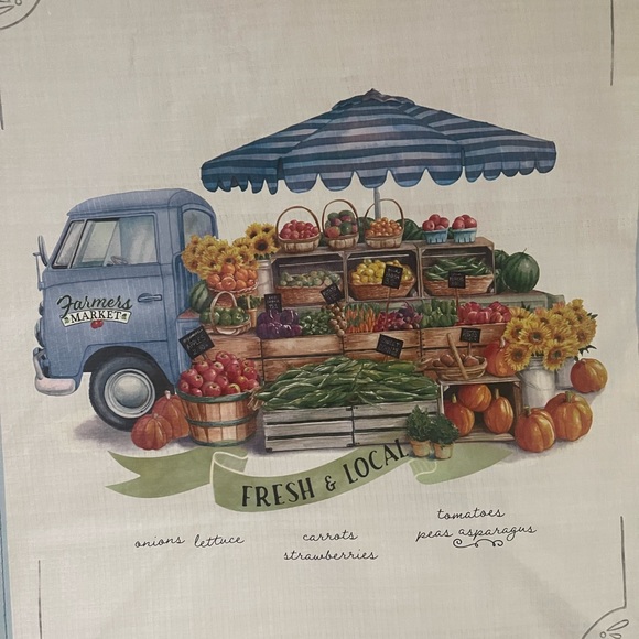 Farmers Market Single cab VW van bus tote grocery bag buy Fresh and Local - Picture 3 of 3